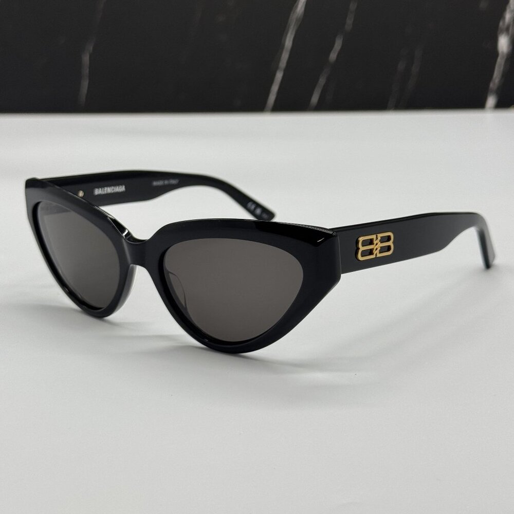 NEW BALENCIAGA SUNGLASSES BLACK WOMEN EYEWEAR BALENCIAGA BB0270S 001
